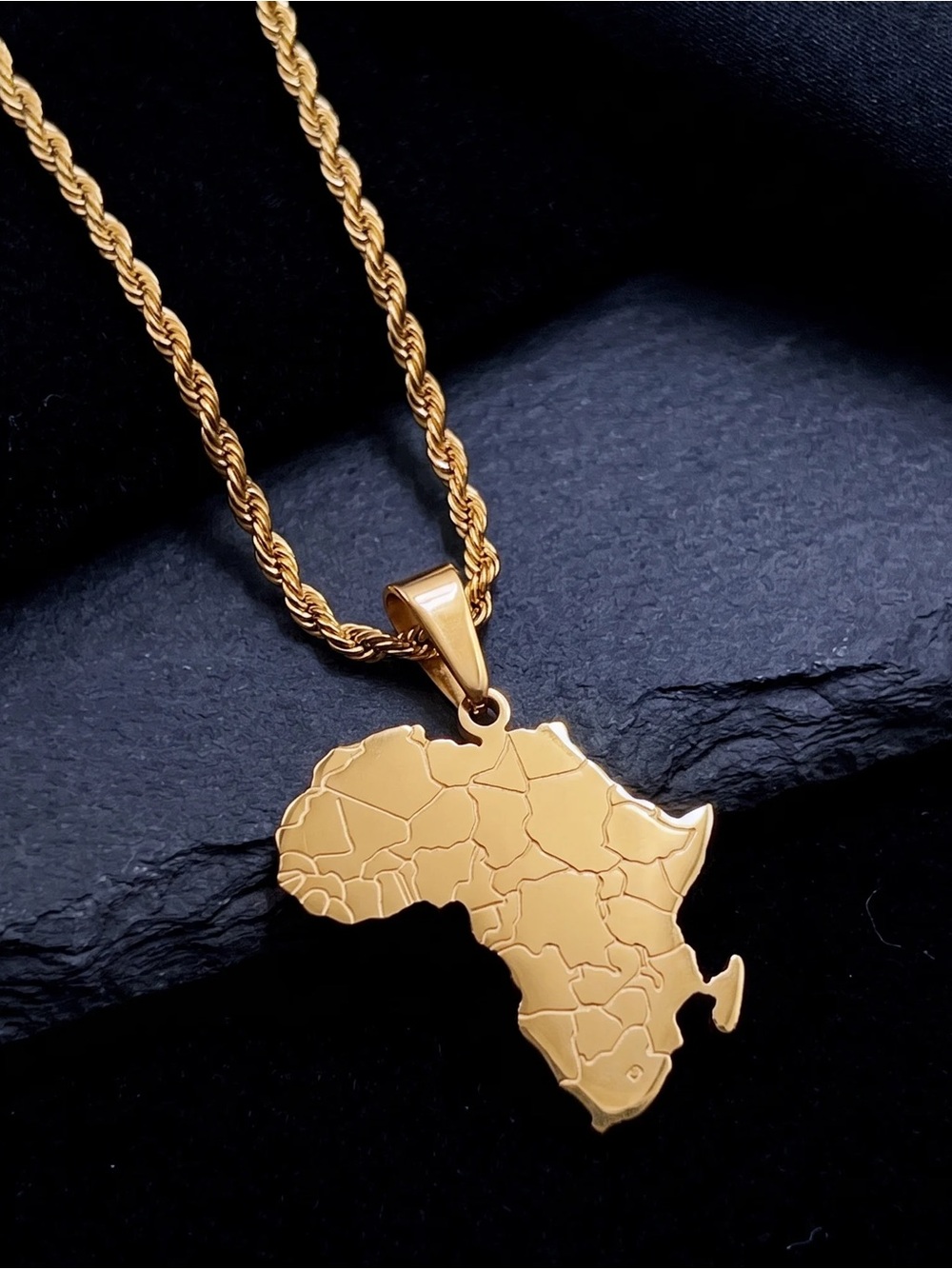 Africa Map Necklace